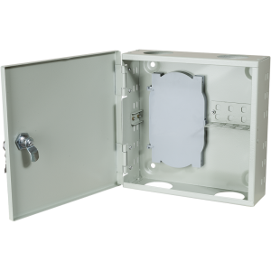 LANMASTER wall-mounted enclosure for 8 SC/ST/FC adapters